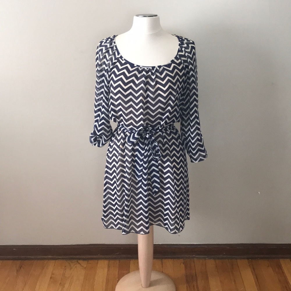 Chevron print dress